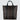 A minimalist brown leather tote bag, made with sustainable materials