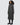 women's long, warm winter coat in silver grey nylon