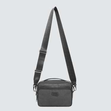 Goodall camera front in graphite econyl on white background