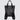 Back view of a totepack made with black vegan leather. The convertible strap is extended to show the backpack option