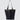 Medium sized navy tote bag, utilitarian style. On a white background.