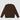 Front view of brown heavyweight knit crewneck sweater in 100% cotton