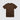Front view of a brown cotton t-shirt against a white bkground.