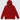 Heavyweight hoodie in red cotton on a white background.