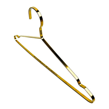 One brass engraved hanger on a white background