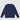 Front view of navy crewneck sweater made with 100% sustainable cotton