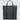 A large minimalist tote bag in grey nylon material, with a black strap that runs the height of the bag
