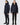 male and female model, both wearing navy bomber style winter coats in sustainable materials