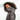 A female model burries the bottom part of her face in the high neck/hood of an evergreen coat, and looks sideways at the camera