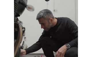 Inder Bedi; Founder of BEDI Studios, Fixing a part of his motorcycle