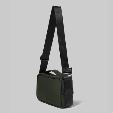 goodall bag in evergreen econyl side view on a white background