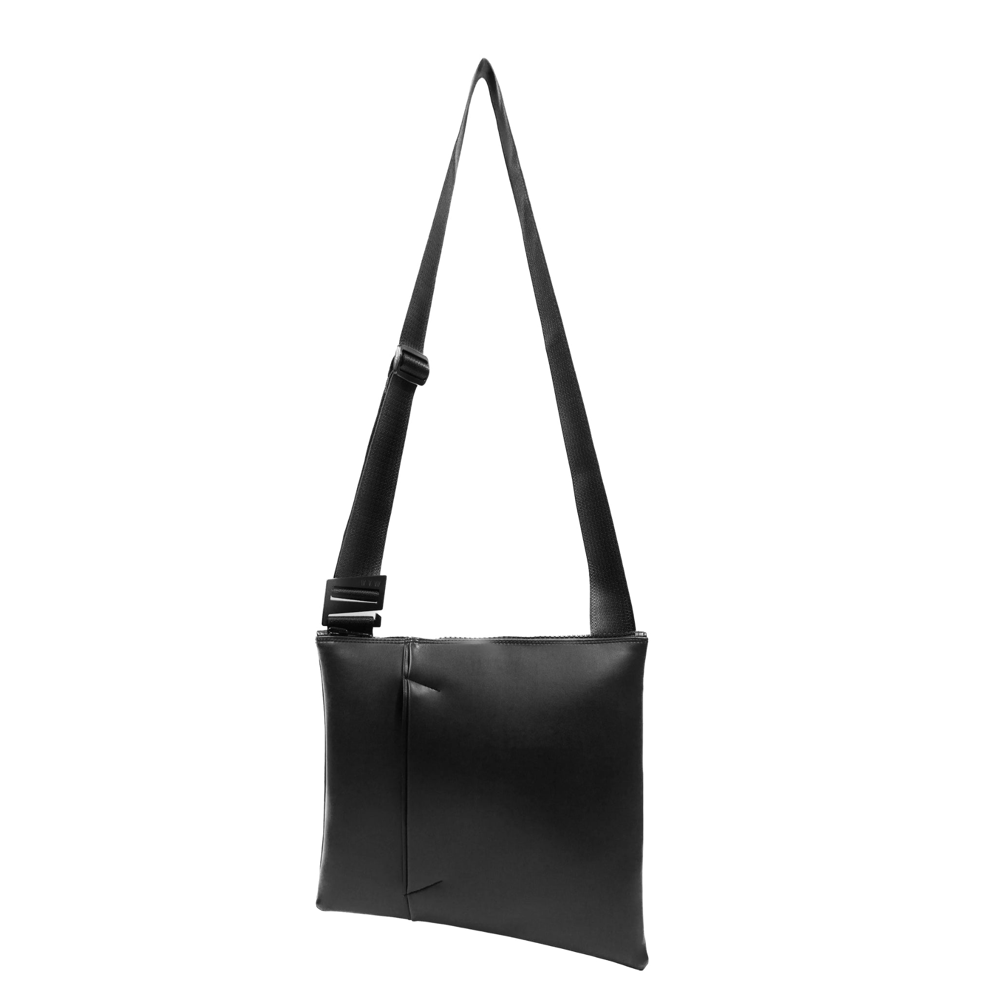 The ANDO satchel in black vegan leather (desserto). Product shown at the front/center of a white background