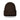 Brown knit beanie-style hat on white background