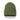 Green beanie-style hat with a small black line logo on the right-side brim