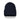 Navy knit beanie-style hat on white background