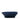 Cyrc U fruit bowl in navy. 3D printed recycled plastic. Product placed in front of a white background
