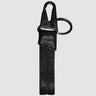 Dixon durable keychain made econyl and upcycled leather black on white background 