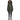 Female model facing front of camera wearing a christiana green coat, against a white background