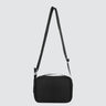 goodall bag in black econyl front centre on a white background