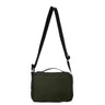 goodall bag in evergreen econyl front centre on a white background