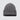 dark grey beanie hat with small colourful flecks and a small black bedi logo