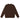 Front view of brown heavyweight knit crewneck sweater in 100% cotton