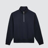 quarter zip sweater in navy with metal zipper
