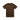 Front view of a brown cotton t-shirt against a white bkground.