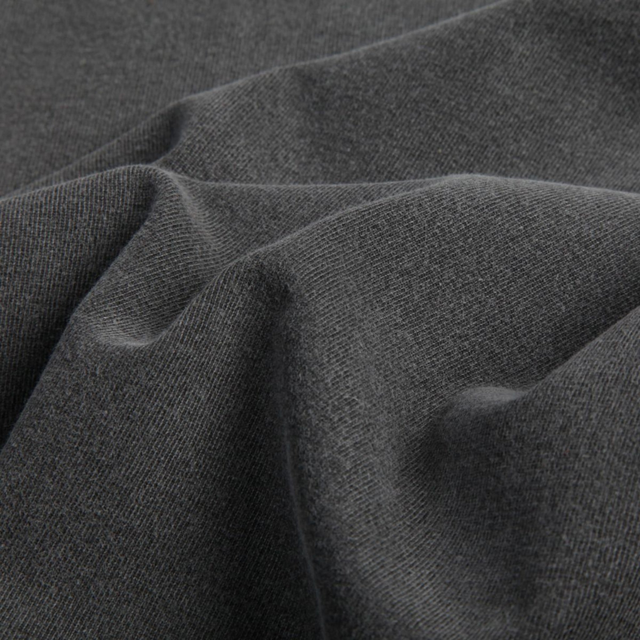 close up detail of the charcoal knit of Bedi t-shirts
