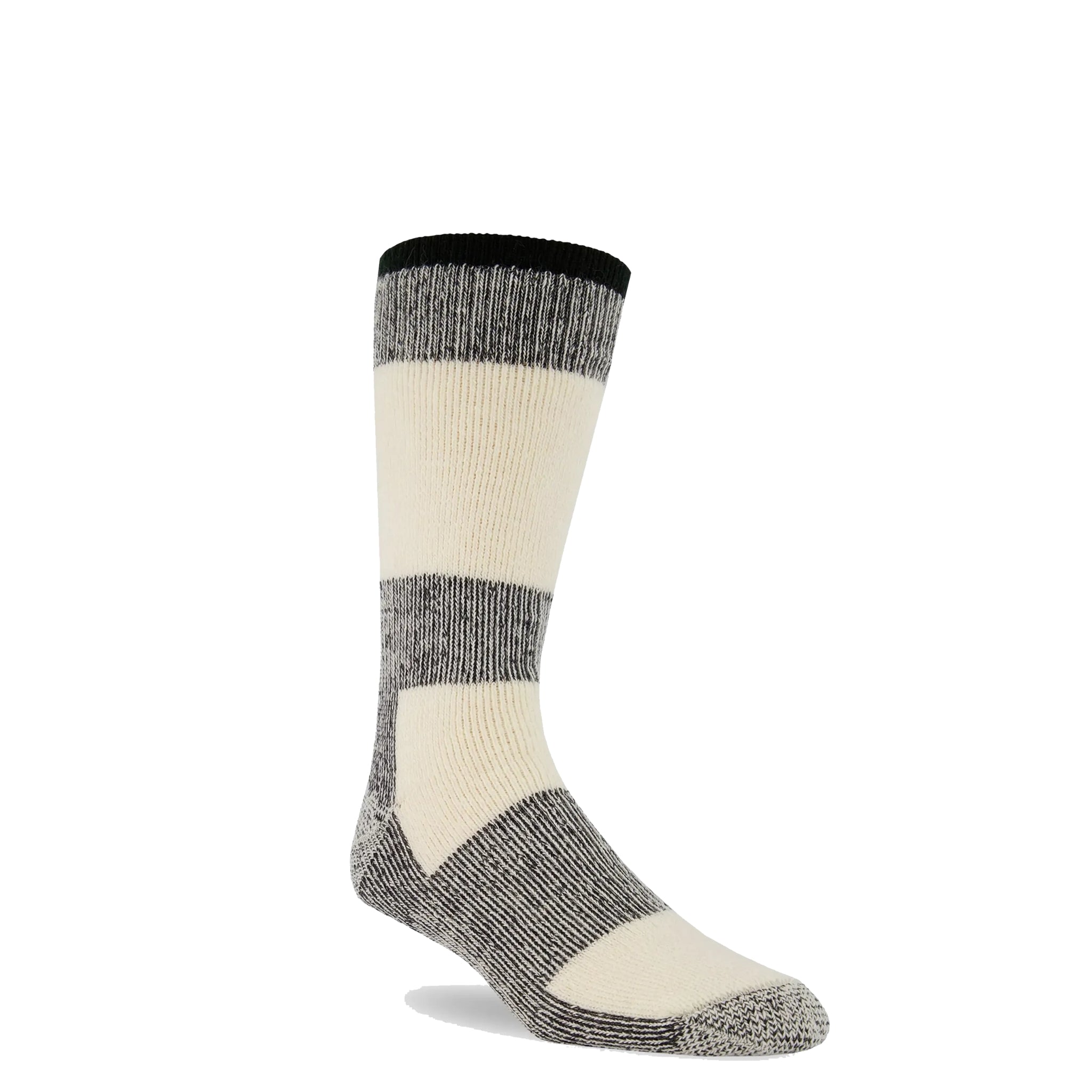 one natural heavyweight sock standing on its own on a white background
