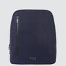 navy blue ballistic nylon backpack against a plain background