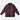 A quilted zip-up jacket in a deep plum purple color, featuring a black collar, black zipper, and black ribbed cuffs, displayed against a light gray background.