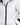 close up of a women's white winter coat with black zipper