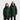 A male and a female model wearing green raincoats on a white background