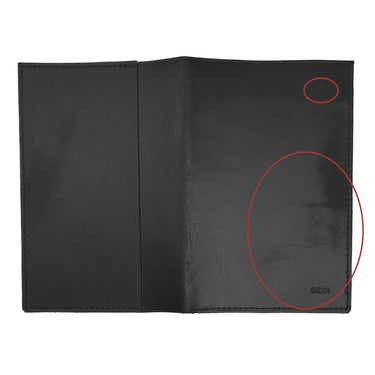 Black leather wallet on a white background